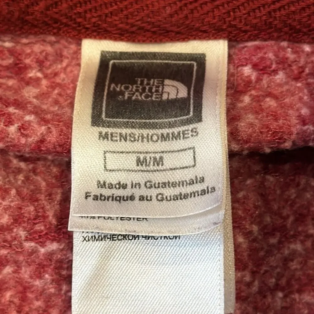 The North Face Men's Full Zip Hoodie Cherry Heather Size M
